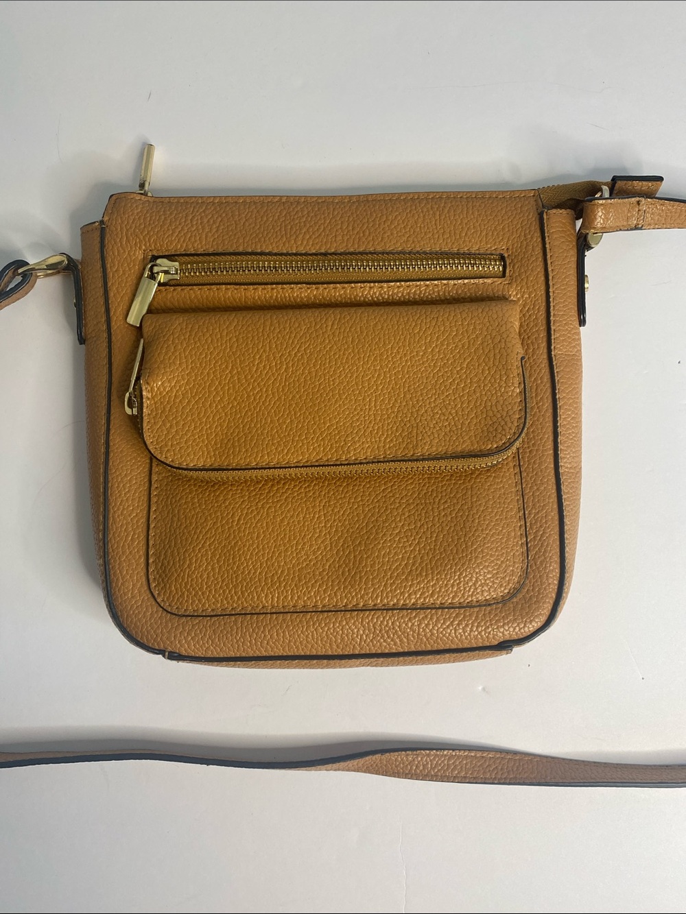 a new day Tan Crossbody Bag with Front Pockets